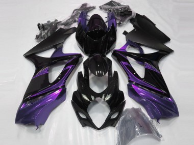Migliori Carene Moto Suzuki GSXR 1000 2007-2008 - Nero Lucido Viola