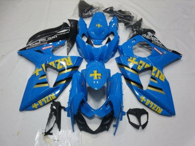 Migliori Carene Moto Suzuki GSXR 1000 2009-2016 - Blu Oro Nero Rizla