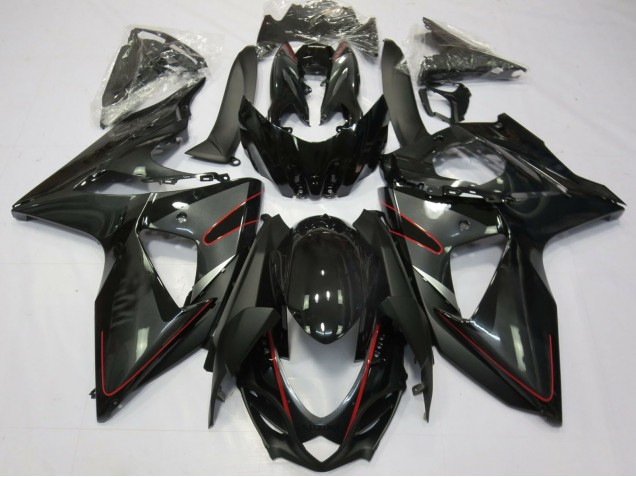 Migliori Carene Moto Suzuki GSXR 1000 2009-2016 - Nero Lucido Rosso