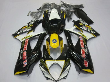 Migliori Carene Moto Suzuki GSXR 1000 2007-2008 - Bianco Giallo Rosso Nero Dunlop