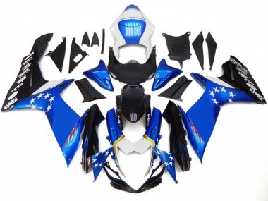 Migliori Carene Moto Suzuki GSXR 600 / GSXR 750 2011-2024 - Blu Stile Rosso Stella