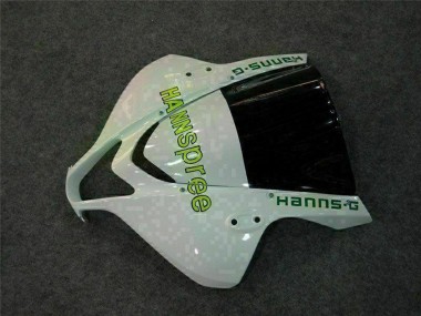 Migliori Carena Moto Honda CBR600RR 2007-2008 - Bianco Verde Nero Lucido Hannspree