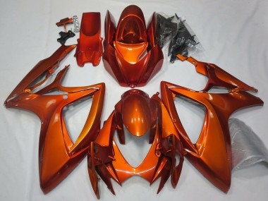 Migliori Carene Moto Suzuki GSXR 600 / GSXR 750 2006-2007 - Burnt Arancia