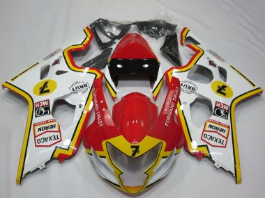 Migliori Carene Moto Suzuki GSXR 600 / GSXR 750 2004-2005 - Bianco Rosso Giallo