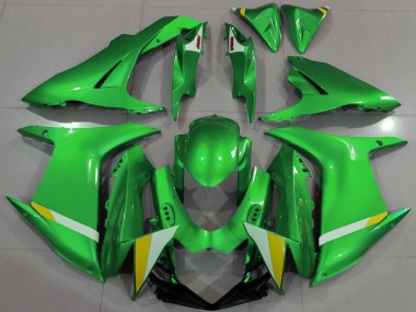 Migliori Carene Moto Suzuki GSXR 600 / GSXR 750 2011-2024 - Verde Bianco Giallo