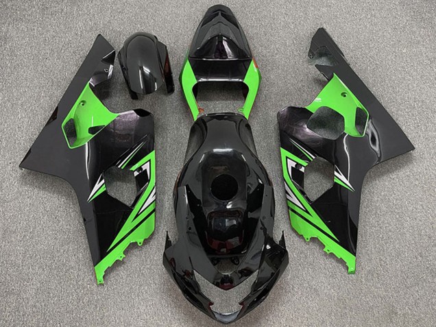 Migliori Carene Moto Suzuki GSXR 600 / GSXR 750 2004-2005 - Nero Lucido Verde