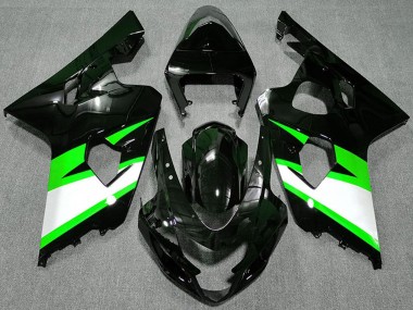 Migliori Carene Moto Suzuki GSXR 600 / GSXR 750 2004-2005 - Nero Lucido Verde Bianco