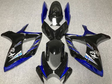 Migliori Carena Moto Suzuki GSXR 600 / GSXR 750 2006-2007 - Blu Nero Lucido