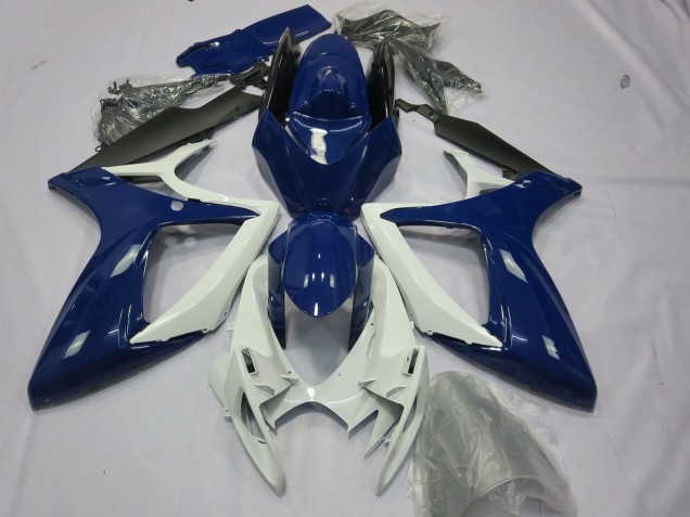 Migliori Carene Moto Suzuki GSXR 600 / GSXR 750 2006-2007 - Blu Bianco Nero
