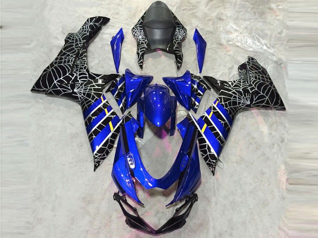 Migliori Carene Moto Suzuki GSXR 600 / GSXR 750 2011-2024 - Blu Nero Spider
