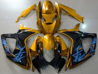 Migliori Carene Moto Suzuki GSXR 600 / GSXR 750 2006-2007 - Oro Nero Blu