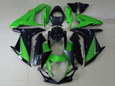 Migliori Carene Moto Suzuki GSXR 600 / GSXR 750 2011-2024 - Verde Nero Lucido Nero Opaco