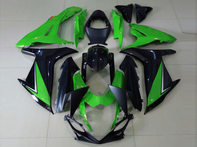 Migliori Carene Moto Suzuki GSXR 600 / GSXR 750 2011-2024 - Verde Nero Lucido Nero Opaco