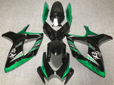 Migliori Carene Moto Suzuki GSXR 600 / GSXR 750 2006-2007 - Verde Nero Lucido
