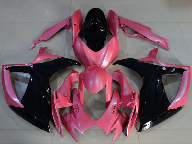 Migliori Carene Moto Suzuki GSXR 600 / GSXR 750 2006-2007 - Rosa Nero Lucido