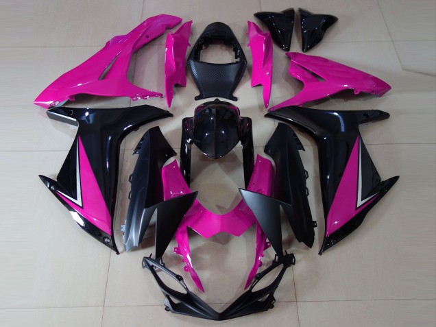 Migliori Carene Moto Suzuki GSXR 600 / GSXR 750 2011-2024 - Rosa Nero Lucido Nero Opaco