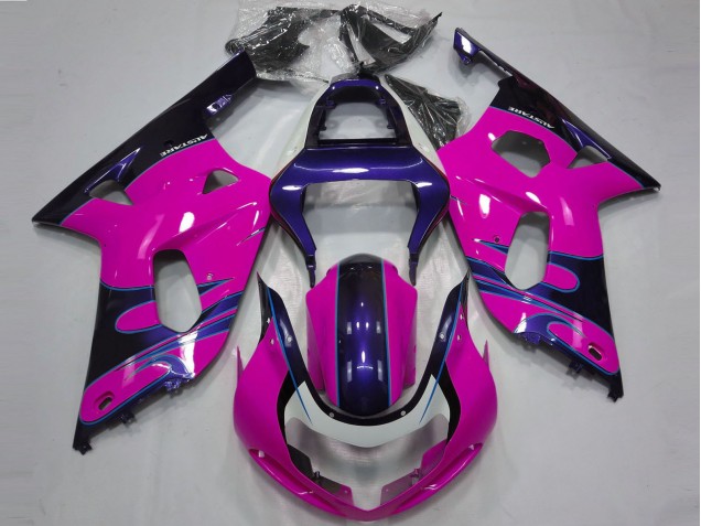 Migliori Carene Moto Suzuki GSXR 600 / GSXR 750 2001-2003 - Rosa Lucido Blu