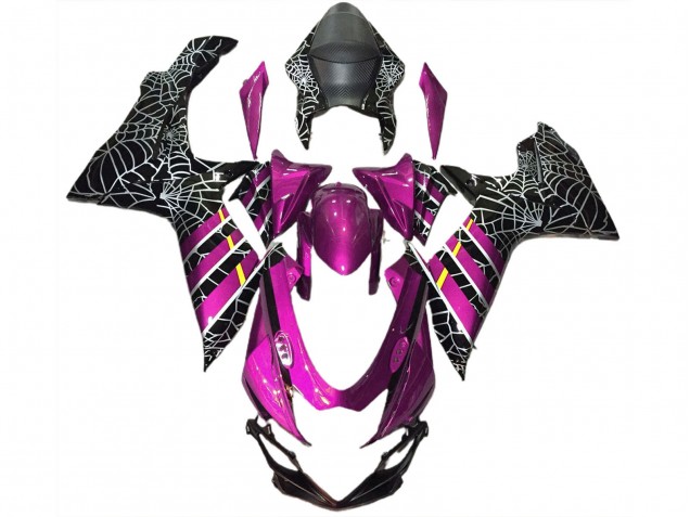 Migliori Carene Moto Suzuki GSXR 600 / GSXR 750 2011-2024 - Rosa Nero Spider