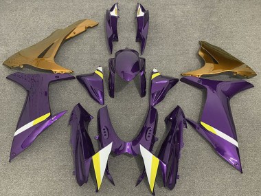 Migliori Carene Moto Suzuki GSXR 600 / GSXR 750 2011-2024 - Viola Oro Bianco Giallo