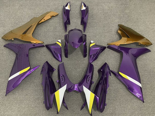 Migliori Carene Moto Suzuki GSXR 600 / GSXR 750 2011-2024 - Viola Oro Bianco Giallo