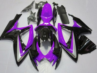 Migliori Carene Moto Suzuki GSXR 600 / GSXR 750 2006-2007 - Viola Nero Lucido