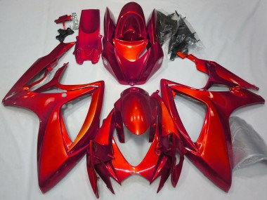 Migliori Carene Moto Suzuki GSXR 600 / GSXR 750 2006-2007 - Lucido Rosso Pianura
