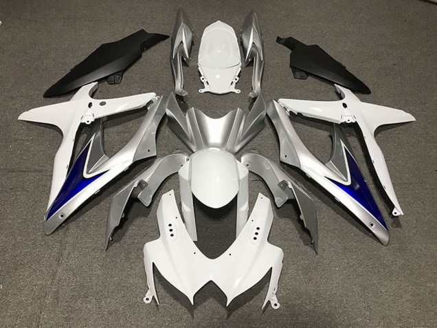 Migliori Carene Moto Suzuki GSXR 600 / GSXR 750 2008-2010 - Bianco Argento Blu Nero Opaco