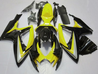 Migliori Carene Moto Suzuki GSXR 600 / GSXR 750 2006-2007 - Giallo Nero Lucido