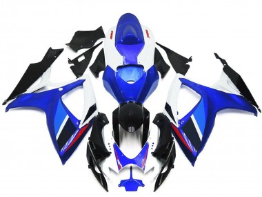 Migliori Carene Moto Suzuki GSXR 600 / GSXR 750 2006-2007 - Blu Bianco Rosso Nero Lucido OEM Stile
