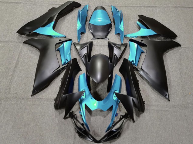 Migliori Carene Moto Suzuki GSXR 600 / GSXR 750 2011-2024 - Azzurro Chiaro Nero Opaco