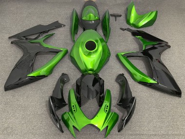 Migliori Carene Moto Suzuki GSXR 600 / GSXR 750 2006-2007 - Verde Nero