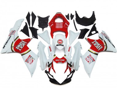Migliori Carene Moto Suzuki GSXR 600 / GSXR 750 2011-2024 - Bianco Rosso Motul Lucky Strike