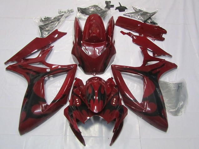 Migliori Carene Moto Suzuki GSXR 600 / GSXR 750 2006-2007 - Rosso Bordeaux