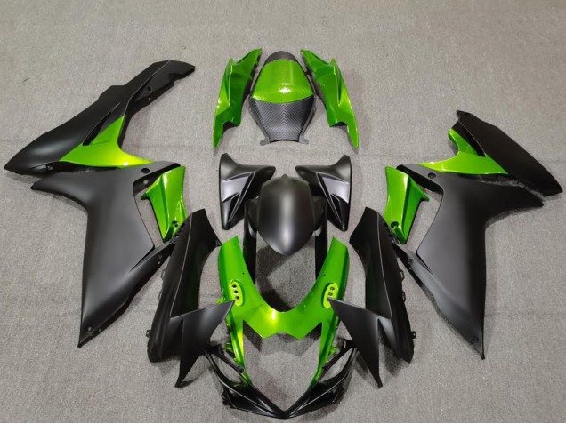 Migliori Carene Moto Suzuki GSXR 600 / GSXR 750 2011-2024 - Verde Nero Opaco