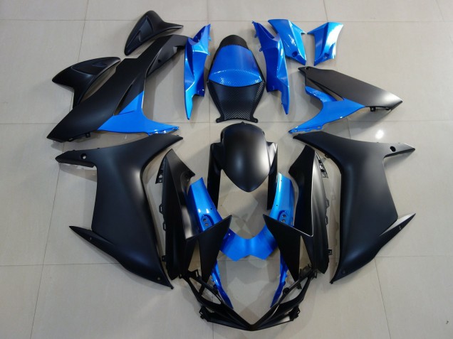 Migliori Carene Moto Suzuki GSXR 600 / GSXR 750 2011-2024 - Blu Nero Opaco