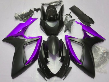 Migliori Carene Moto Suzuki GSXR 600 / GSXR 750 2006-2007 - Nero Opaco Viola