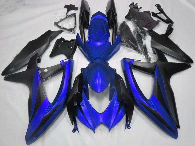 Migliori Carene Moto Suzuki GSXR 600 / GSXR 750 2008-2010 - Blu Nero Opaco