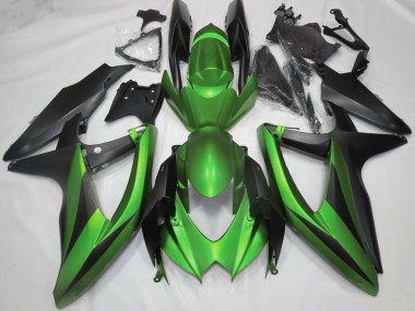Migliori Carene Moto Suzuki GSXR 600 / GSXR 750 2008-2010 - Verde Nero Opaco