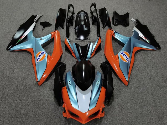 Migliori Carene Moto Suzuki GSXR 600 / GSXR 750 2008-2010 - Arancia Blu Nero Golfo