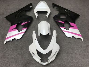 Migliori Carene Moto Suzuki GSXR 600 / GSXR 750 2004-2005 - Bianco Rosa Nero Opaco