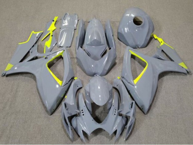 Migliori Carene Moto Suzuki GSXR 600 / GSXR 750 2006-2007 - Nardo Grigio Alta Visibilità Giallo