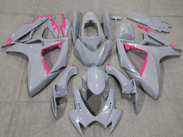 Migliori Carene Moto Suzuki GSXR 600 / GSXR 750 2006-2007 - Nardo Grigio Rosa Trim