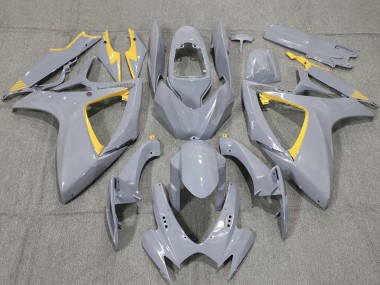 Migliori Carene Moto Suzuki GSXR 600 / GSXR 750 2006-2007 - Nardo Grigio Giallo Trim