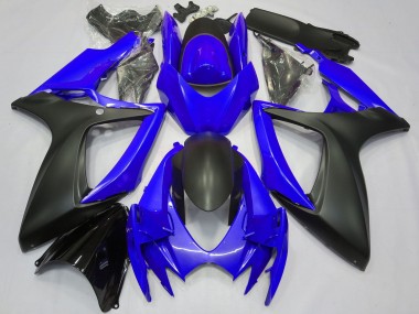 Migliori Carene Moto Suzuki GSXR 600 / GSXR 750 2006-2007 - Blu Nero Opaco