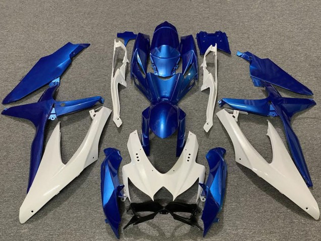 Migliori Carene Moto Suzuki GSXR 600 / GSXR 750 2008-2010 - Bianco Blu