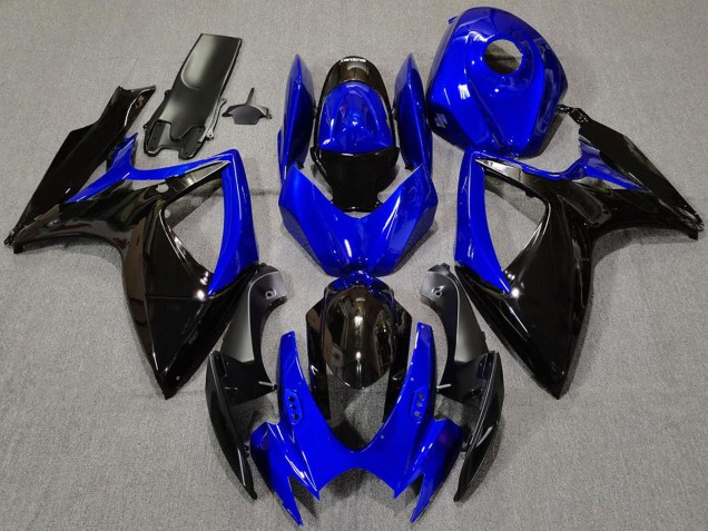 Migliori Carene Moto Suzuki GSXR 600 / GSXR 750 2006-2007 - Blu Nero Lucido
