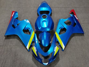 Migliori Carene Moto Suzuki GSXR 600 / GSXR 750 2004-2005 - Blu Giallo Rosso