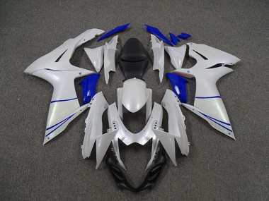 Migliori Carene Moto Suzuki GSXR 600 / GSXR 750 2011-2024 - Bianco Perla Blu Scuro