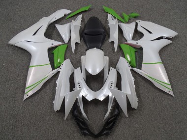 Migliori Carene Moto Suzuki GSXR 600 / GSXR 750 2011-2024 - Bianco Perla Verde