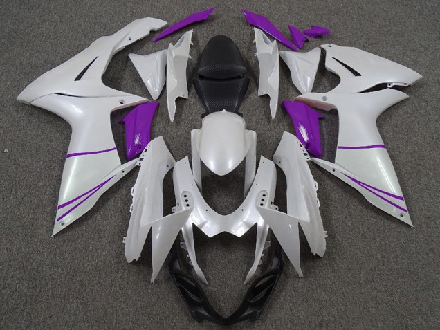 Migliori Carene Moto Suzuki GSXR 600 / GSXR 750 2011-2024 - Bianco Perla Viola